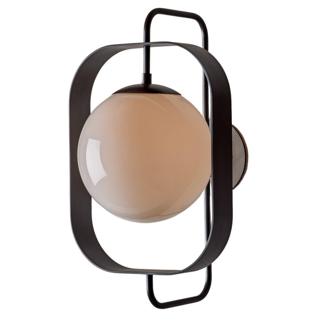 Olivia Sconce - Oil Rubbed Brass - Milk Glass - Outdoor Use