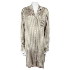 Olivia Von Halle Abstract Silk Shirt Night Dress Size L