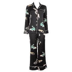 Olivia Von Halle pyjamas Lila Chameleon en soie noire taille XS