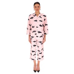 Olivia Von Halle Casablanca Shark Print Pyjamas