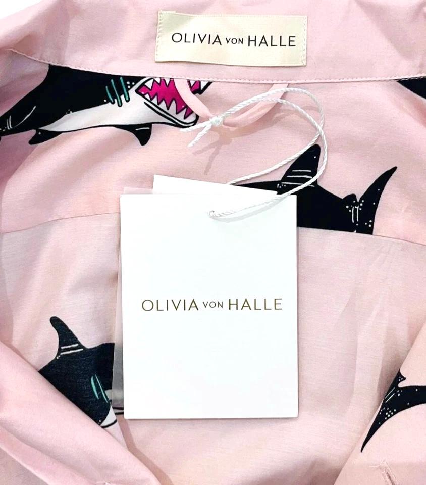 Olivia Von Halle Casablanca Pigiama con stampa a squalo in vendita 1