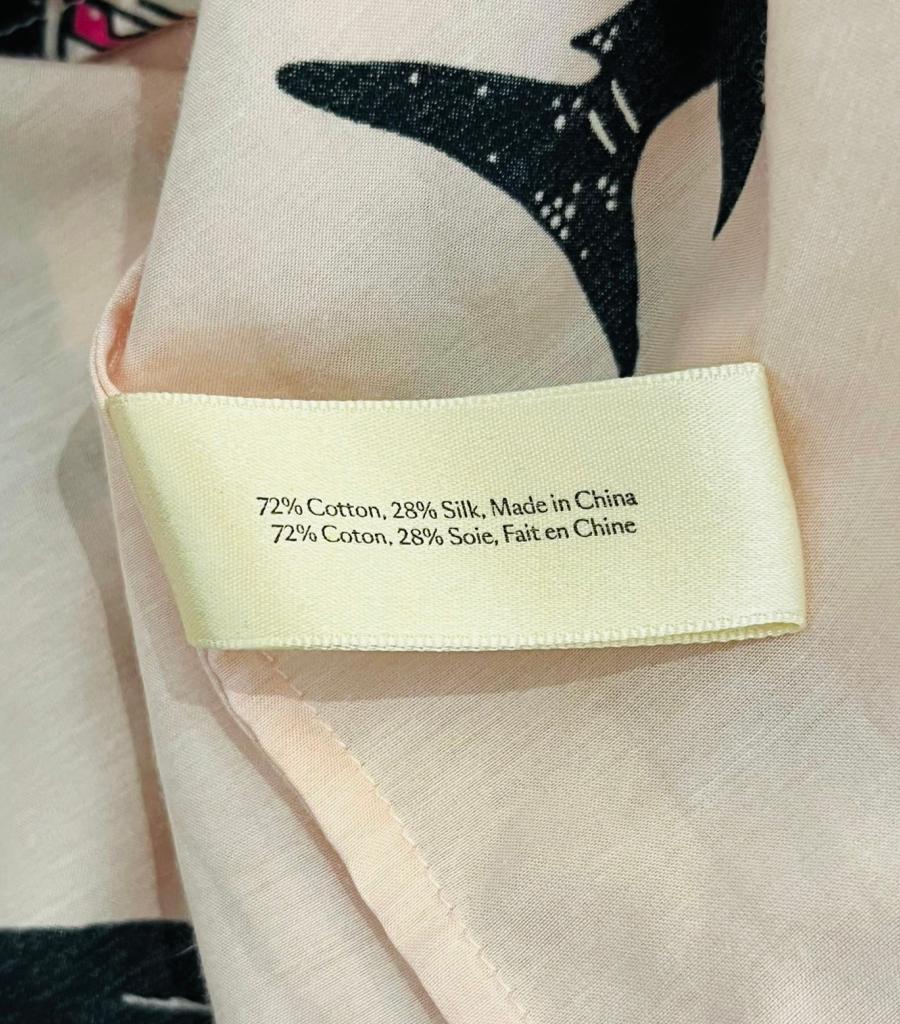 Olivia Von Halle Cotton & Silk Shark Print Pyjamas For Sale 8
