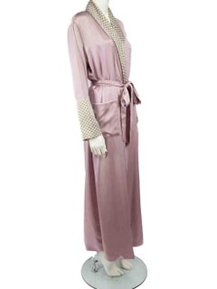 Olivia Von Halle Lilac Silk Dressing Gown Size L