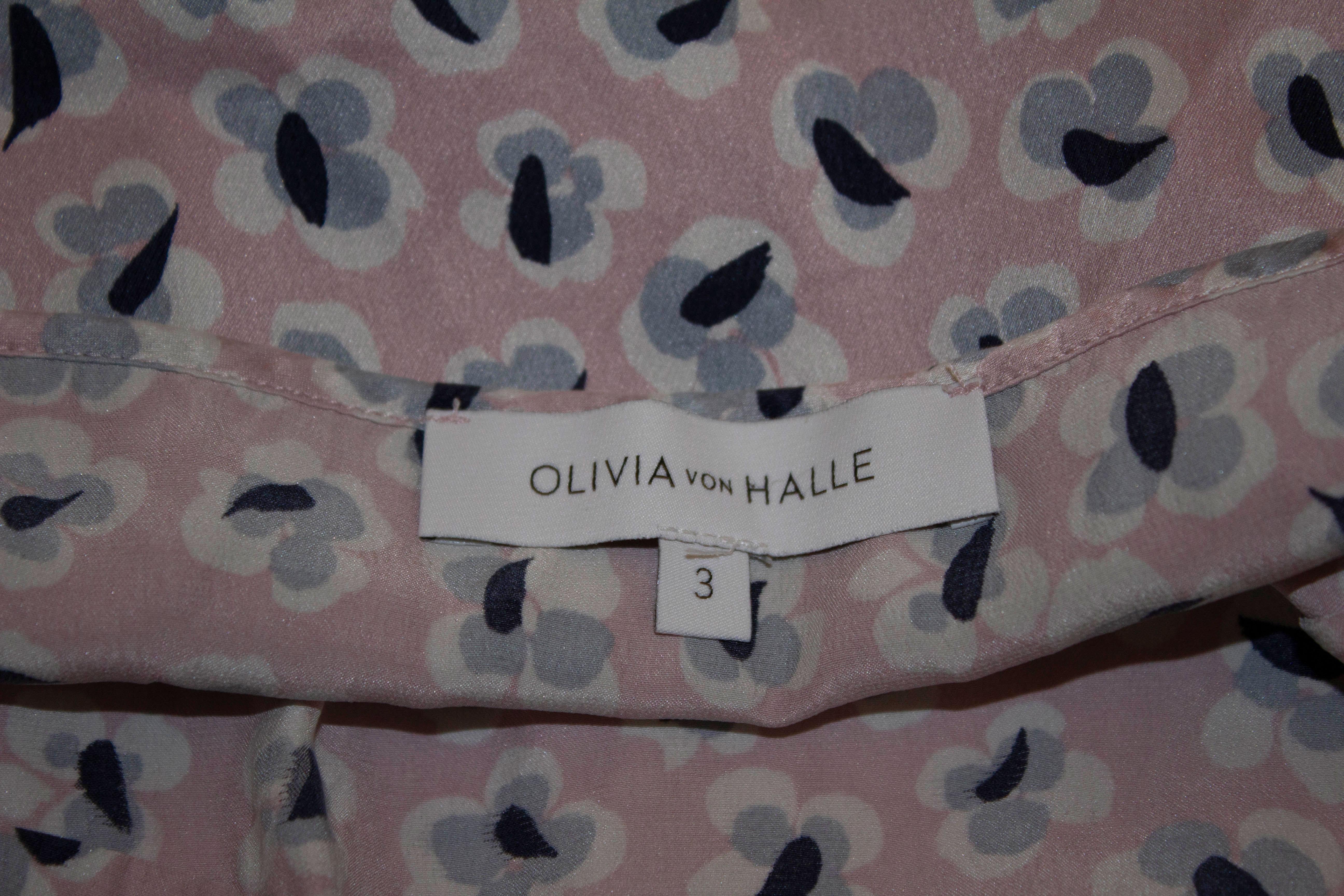 Olivia von Halle Silk Slip Dress In Good Condition For Sale In London, GB