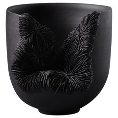 Olivia Walker Black Porcelain Handmade Ceramic Sculpture Bowl