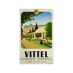 CIRCA 1940 Original Reiseplakat - SNCF - Thermalbad Vittel