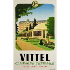 Circa 1940 original travel poster - SNCF - Thermal Spa Vittel