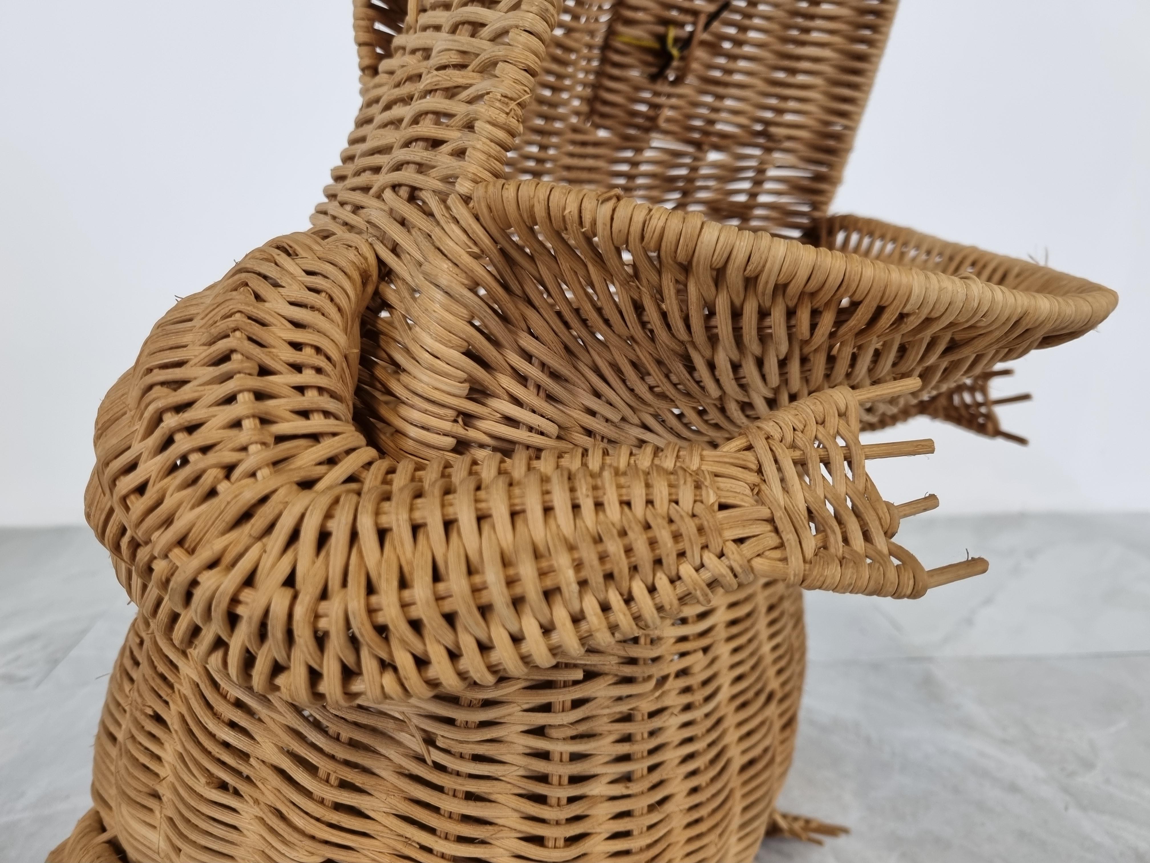 French Olivier Cajan Frog Basket or Magazine Holder, 1960s