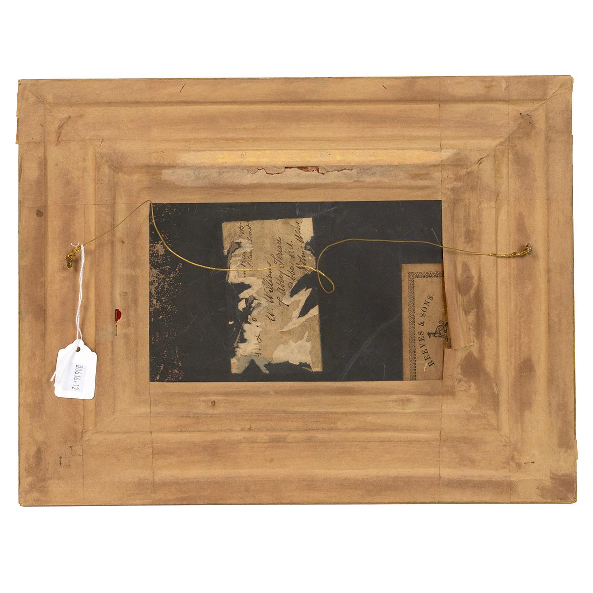 Fruit Composition on a mossy bank, oil on wood, signed lower right - Brown Still-Life Painting by Olivier Clare