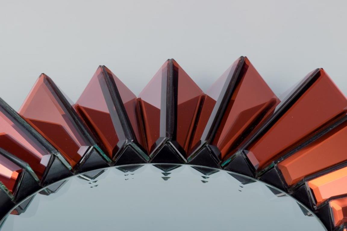 XXIe siècle et contemporain Olivier de Schrijver, designer français. Miroir mural futuriste 