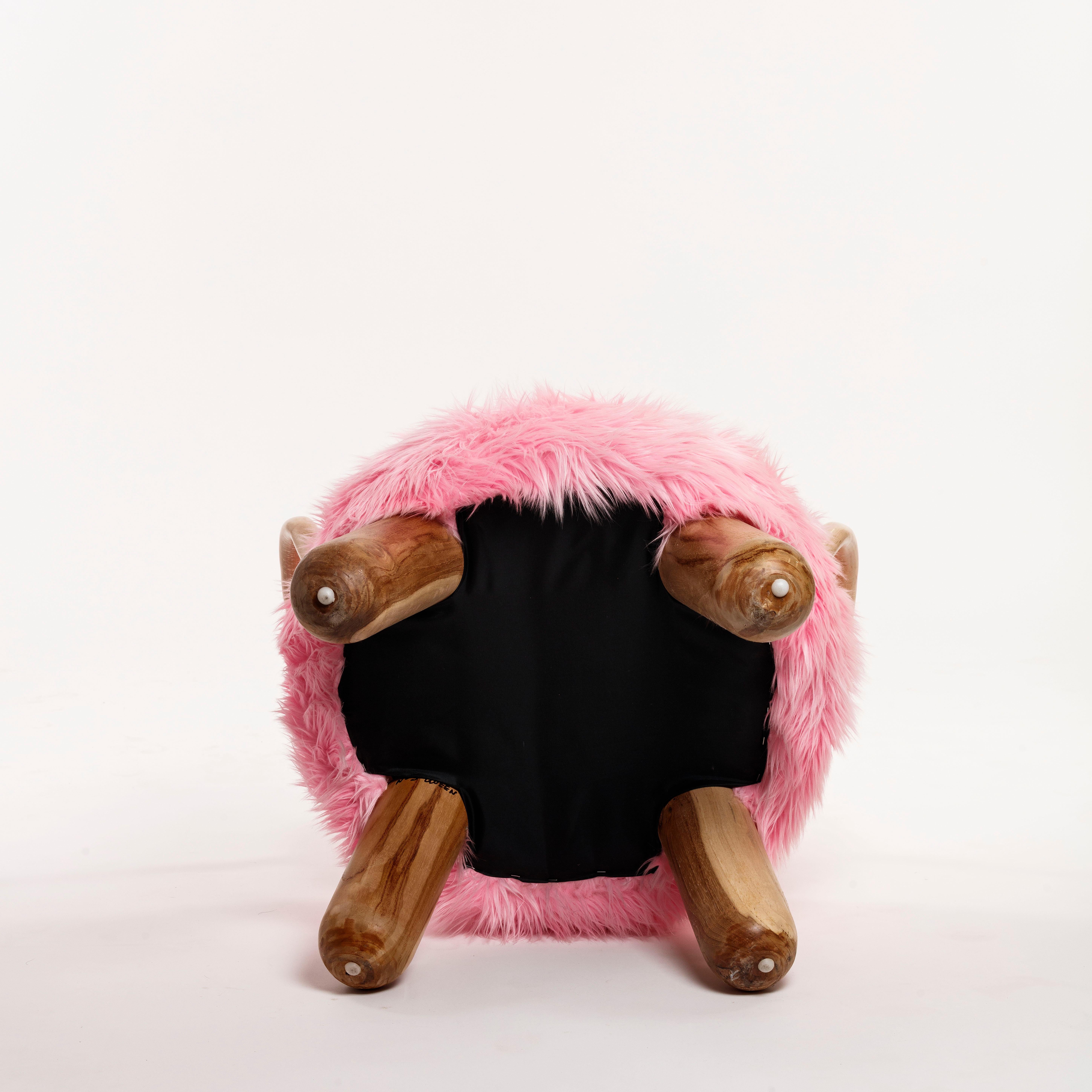 Belgian Olivier De Schrijver Outstanding Pink Queen Armchair Signed & Numbered 5-6, 1980 For Sale