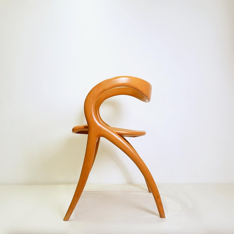 椅子 Olivier De Schrijver Leather Wood Chair アンティーク家具 | Leather and Wood Chairs Designed by Olivier De