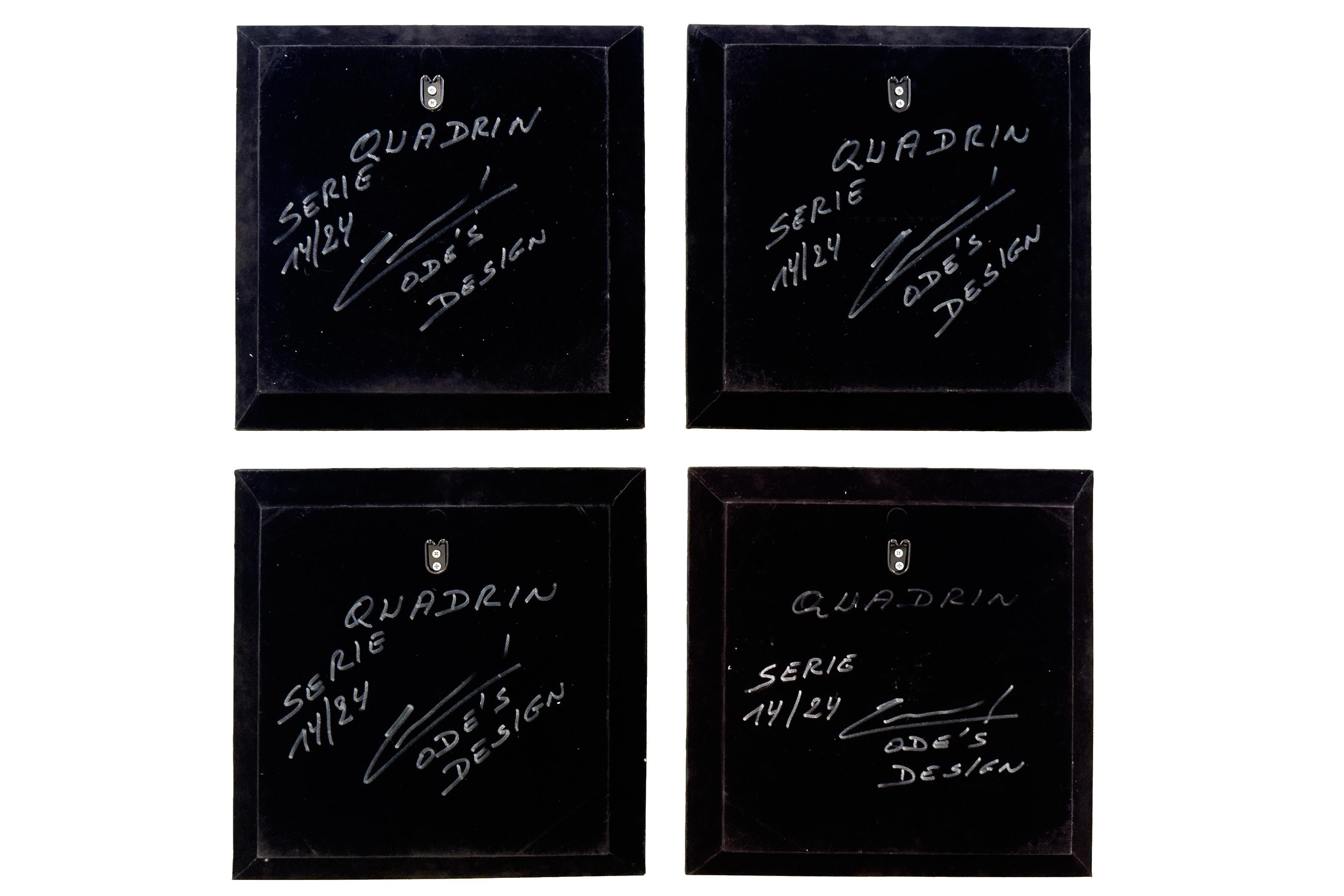 Olivier de Schrijver - Set of 4 Square Contemporary Mirrors, Signed and Numbered For Sale 2