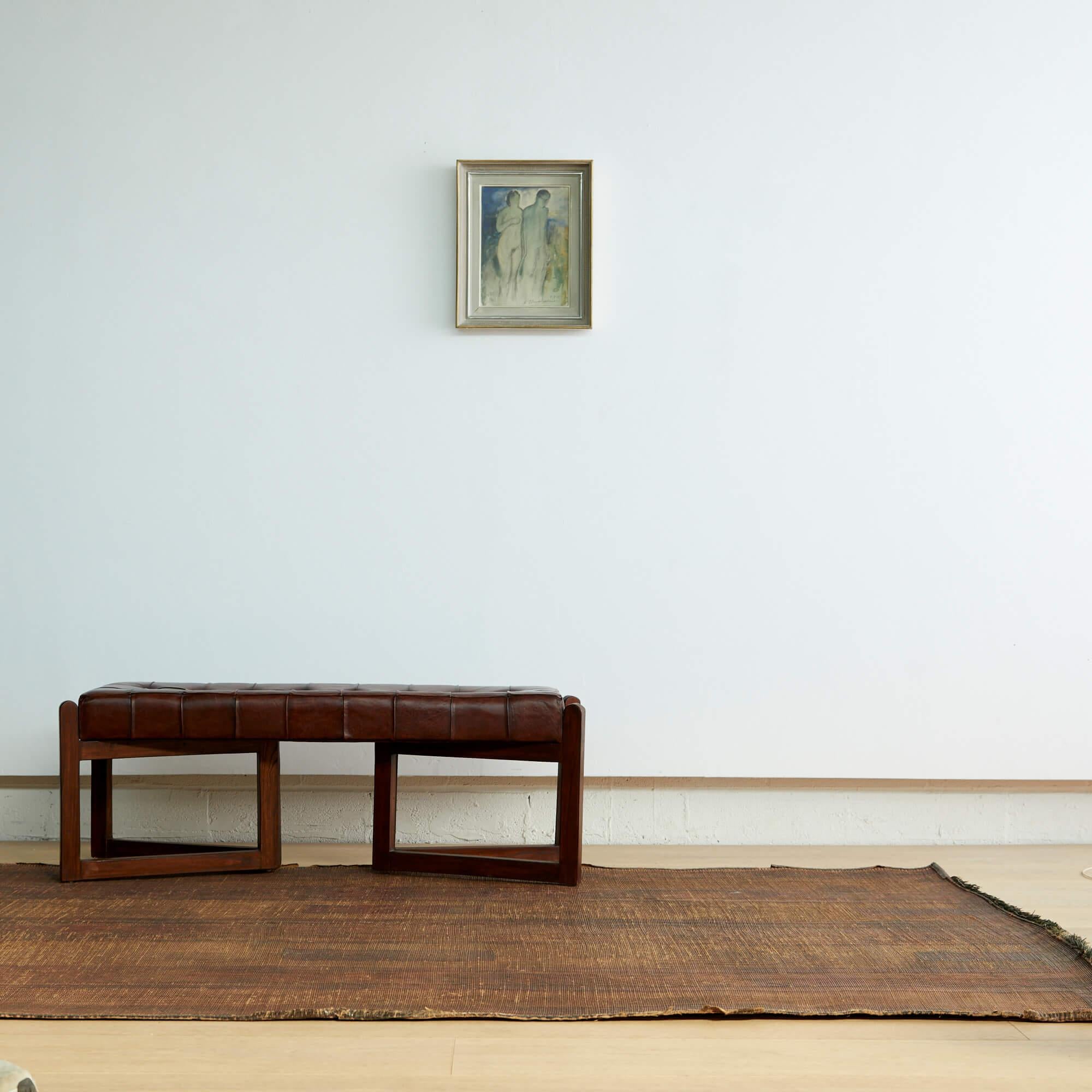 Belga Panchina in pelle con inserti di Olivier De Schrijver in vendita