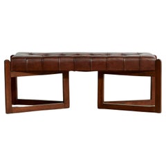 Panchina in pelle con inserti di Olivier De Schrijver