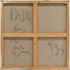 Olivier Debré - Rouge à la tâche jaune – 1993-94 - Oil on canvas