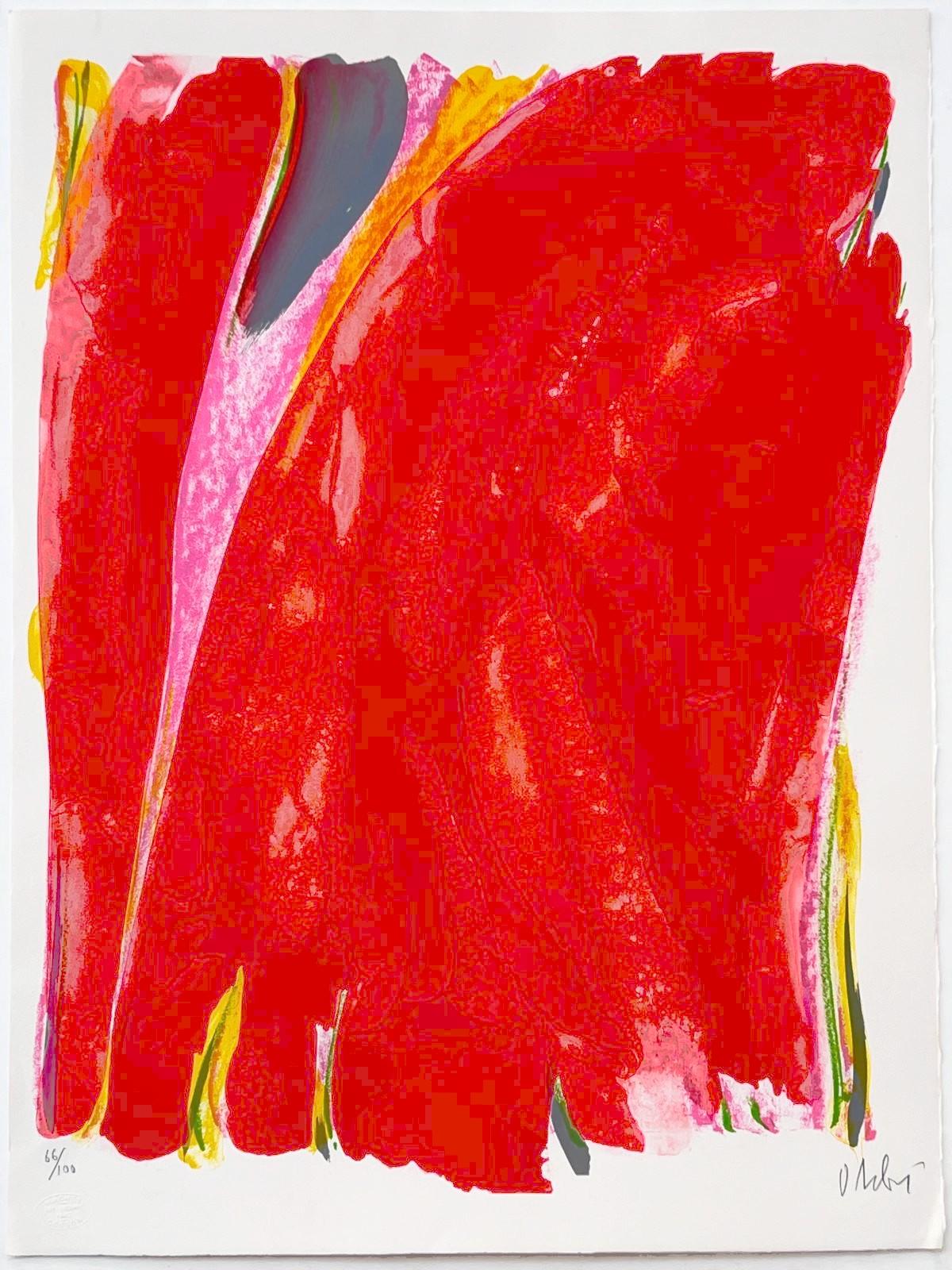 The Red Curtain (Satie) - Print by Olivier Debre
