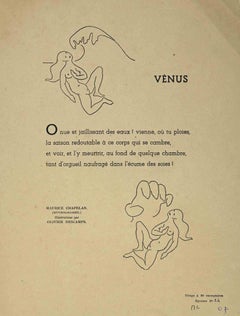 Venus – Holzschnitt von Olivier Descamps – Anfang des 20. Jahrhunderts