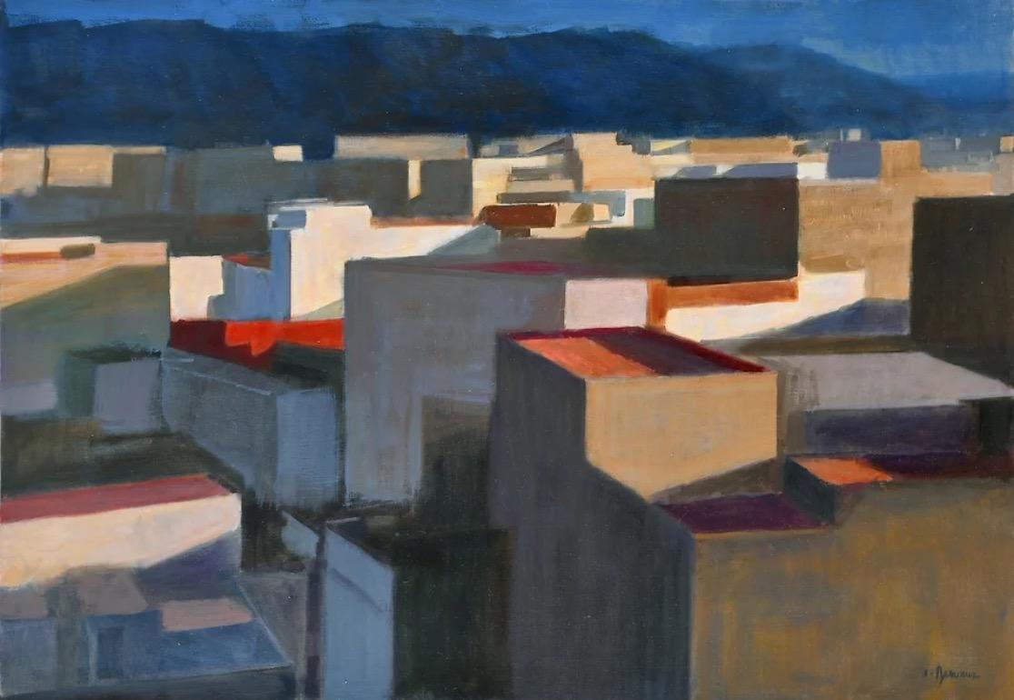Les cimes de Tetouan – Marokko  – Painting von Olivier Desvaux