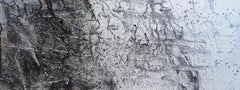 "A la bataille" astratto, vernice a spruzzo pigmenti su  Wood 250x90cm