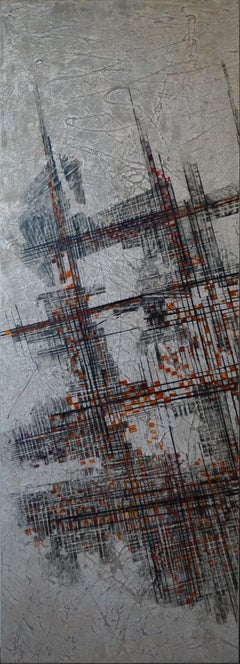 "Un'aria di riviera" dipinto astratto  vernici pigmento su legno 250x250cm