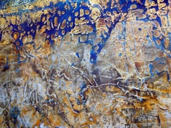 Abstraktes „Sea of Fire“ Sprühlack-Pigmenten auf Wood 153x100cm