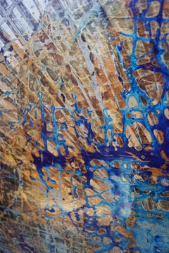 "Pintura abstracta "Pez Vasija  barnices pigmento sobre  250x270 (90-90-90)cm
