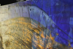 „At night“ abstrakte, Sprühlackierungspigmente auf Wood Wood 250x100cm