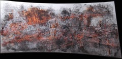 "Nebbie" astratto, vernice spray pigmenti su  Wood 120x240cm