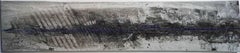 "Pittura astratta "Ritorno al passato  vernici pigmento  su legno, 160X35cm