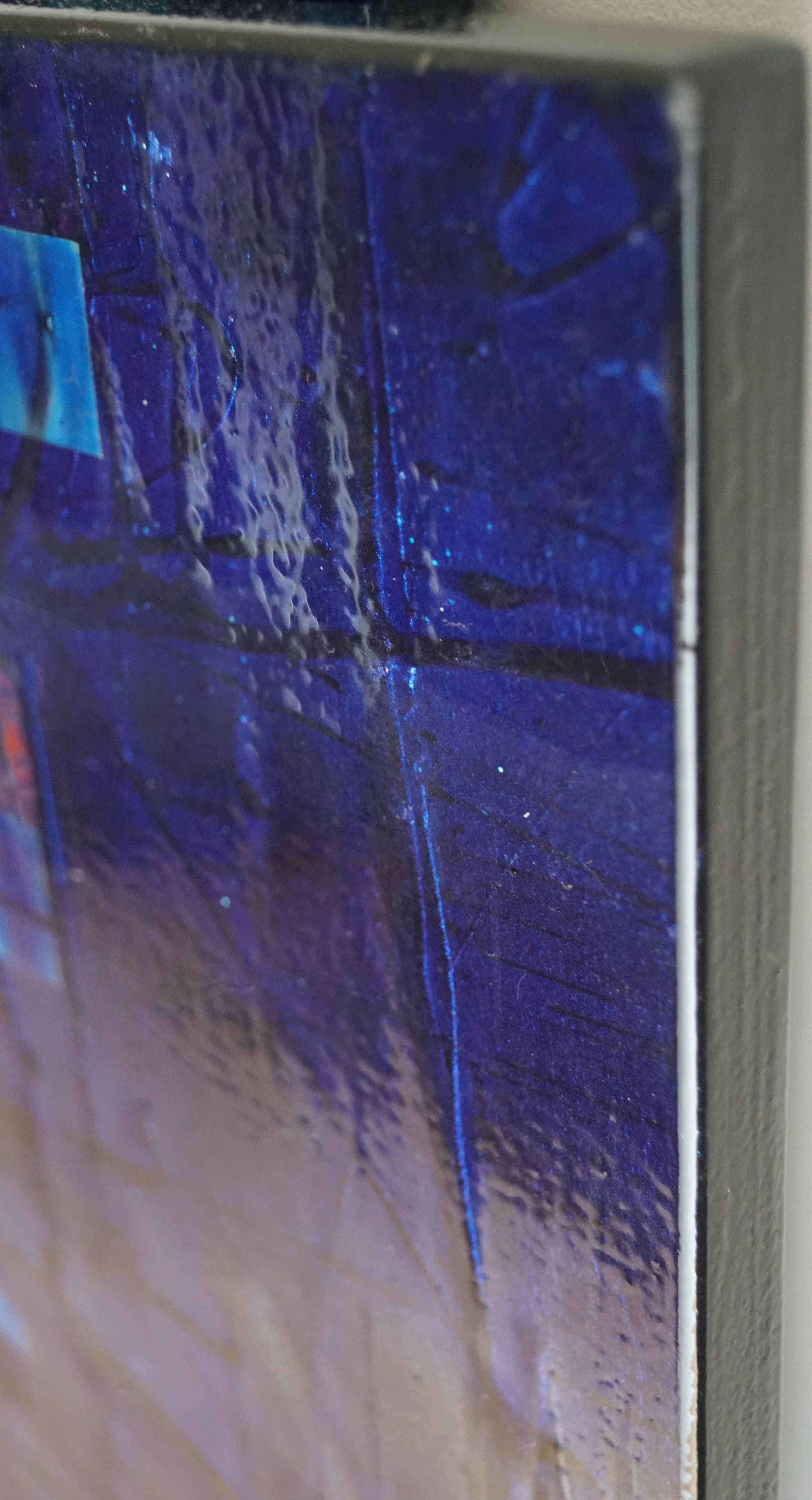 « la petite maison » abstraite, vernis en spray sur  Wood 126x100cm en vente 6