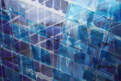 « la petite maison » abstraite, vernis en spray sur Wood 126x100cm