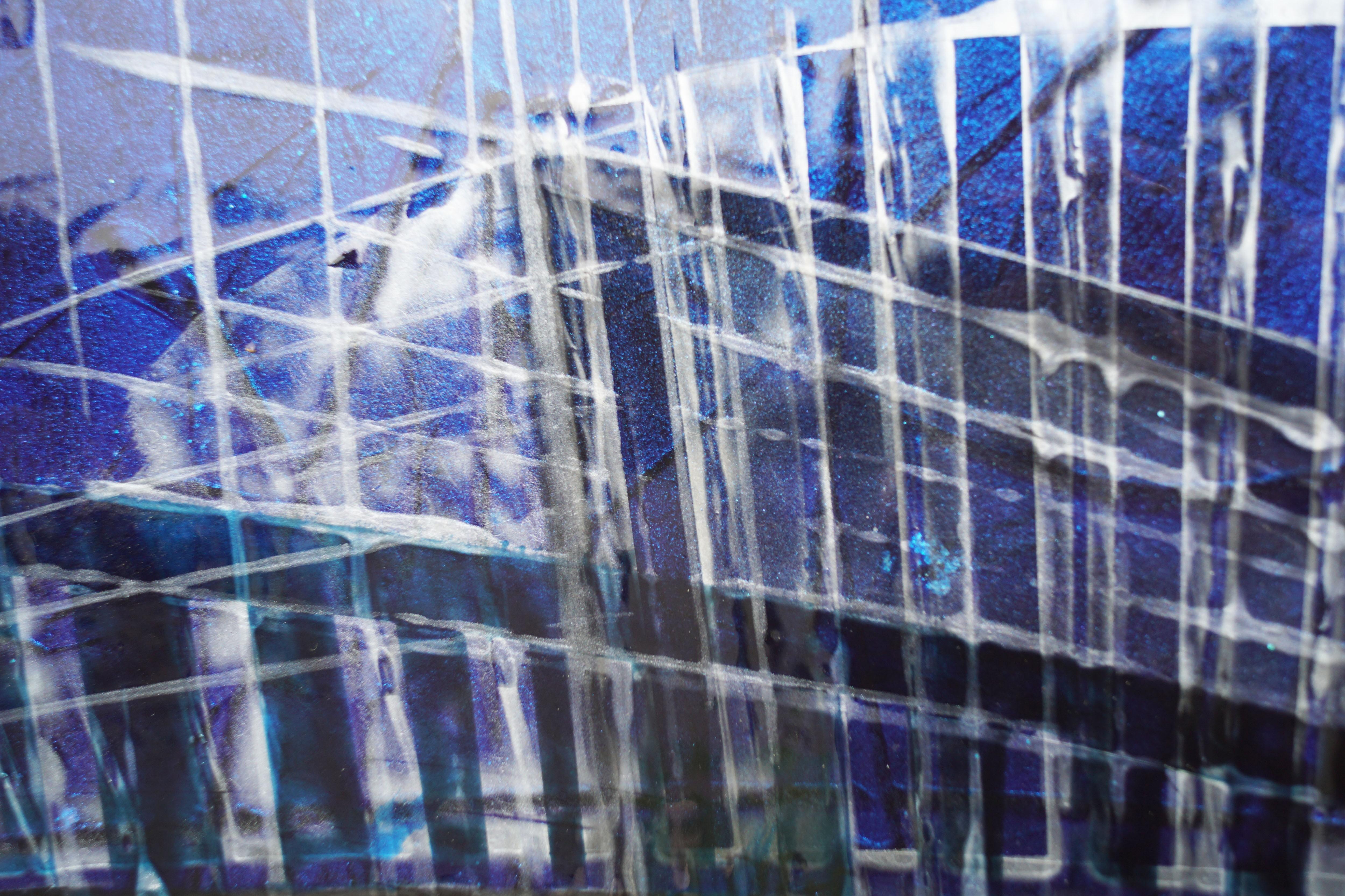 « la petite maison » abstraite, vernis en spray sur  Wood 126x100cm en vente 1
