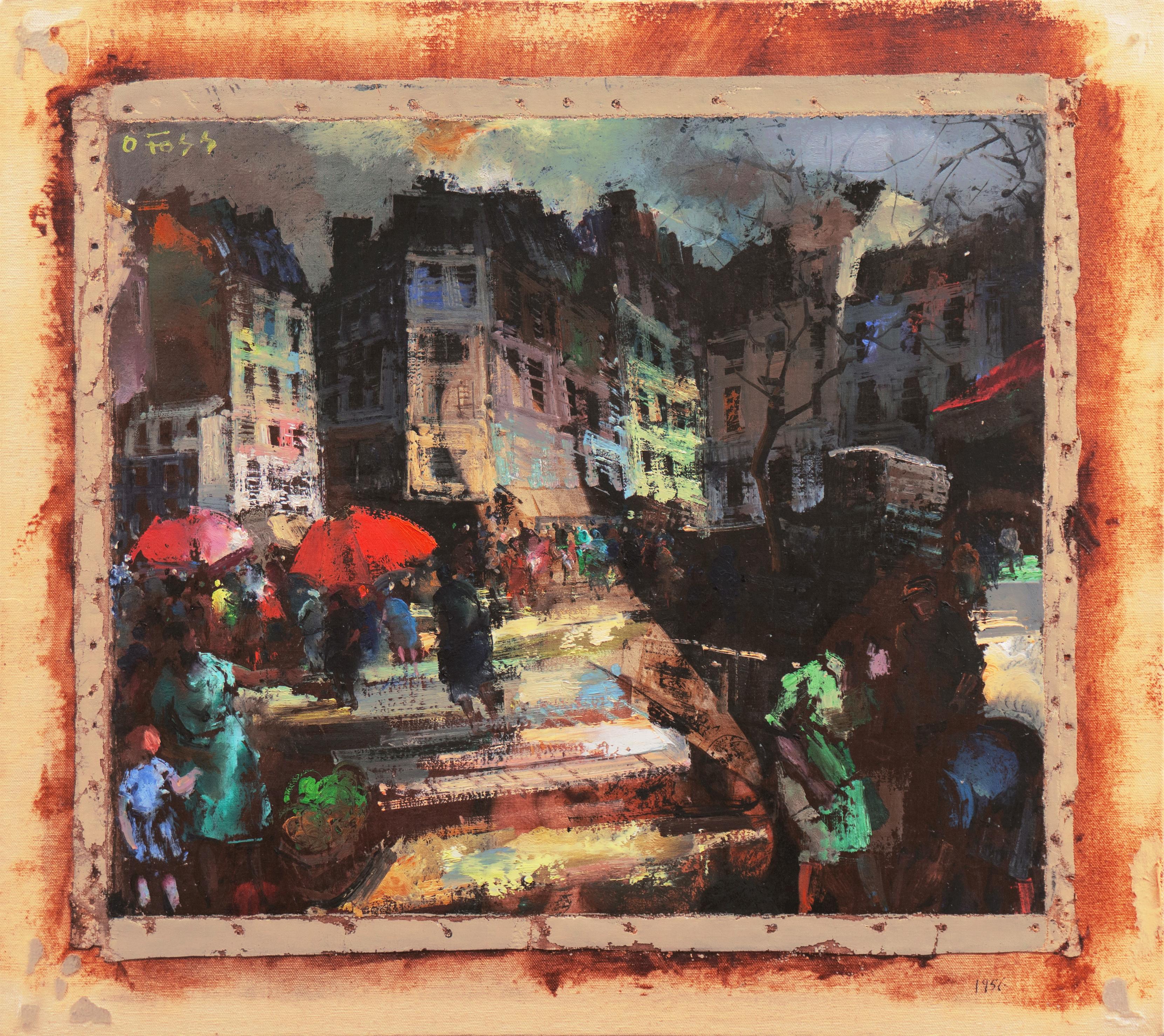 'View of Paris', Post Impressionist Oil, French Artist, École des Beaux-Arts For Sale 5