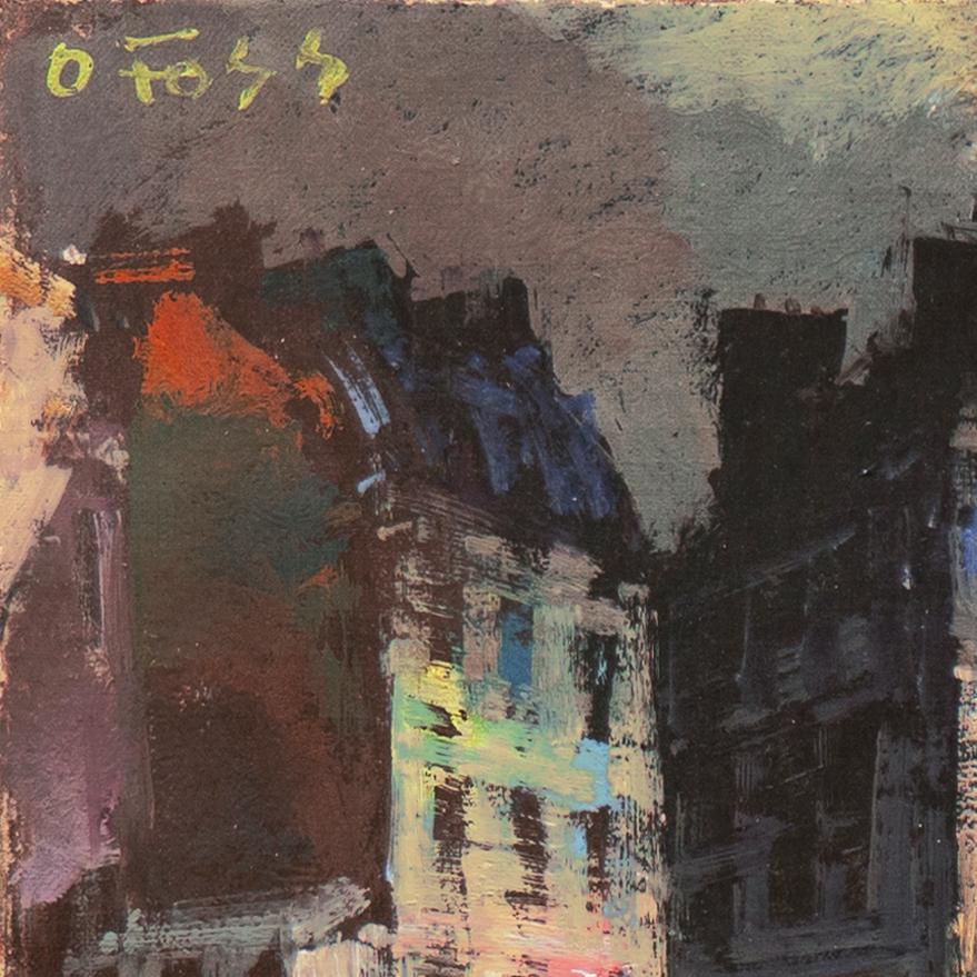 'View of Paris', Post Impressionist Oil, French Artist, École des Beaux-Arts For Sale 3
