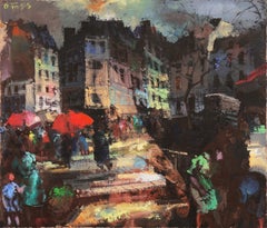 'View of Paris', Post Impressionist Oil, French Artist, École des Beaux-Arts