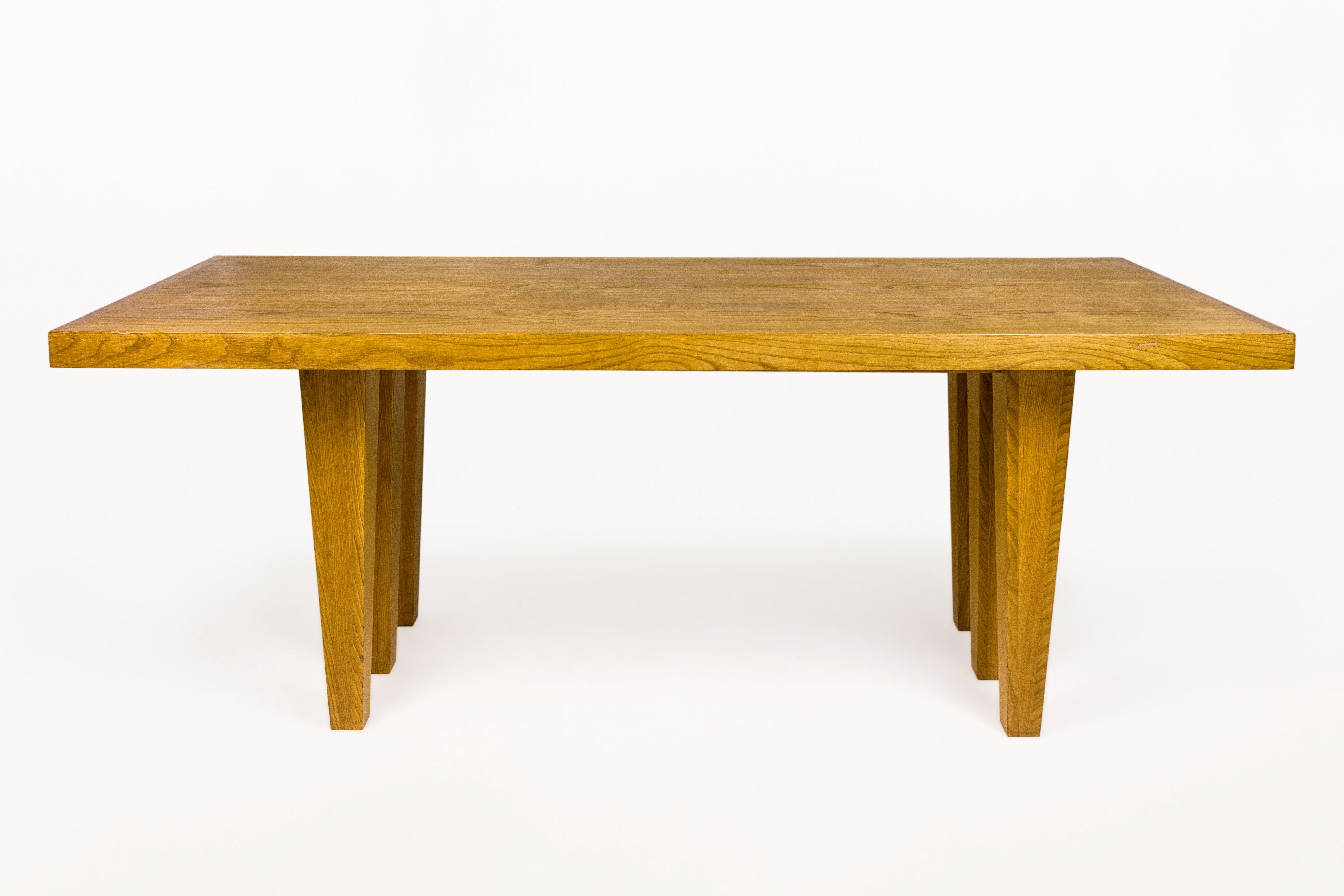 Olivier Gagnère dining table,
Made with oak.
circa 1995, France
His antique dealer father paved the way for his passion for Decorative Arts. After studying law for several years in Paris, he changed direction: becoming an artist and designer. At