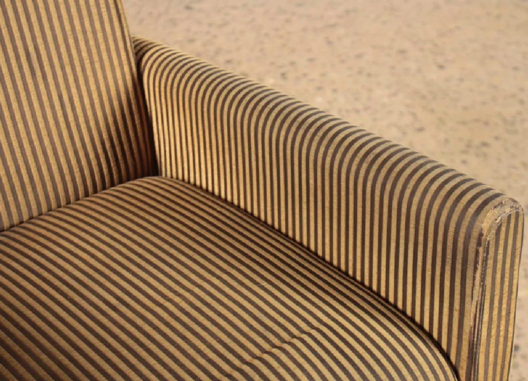 Olivier Gagnère Striped Armchairs In Good Condition For Sale In LOS ANGELES, CA