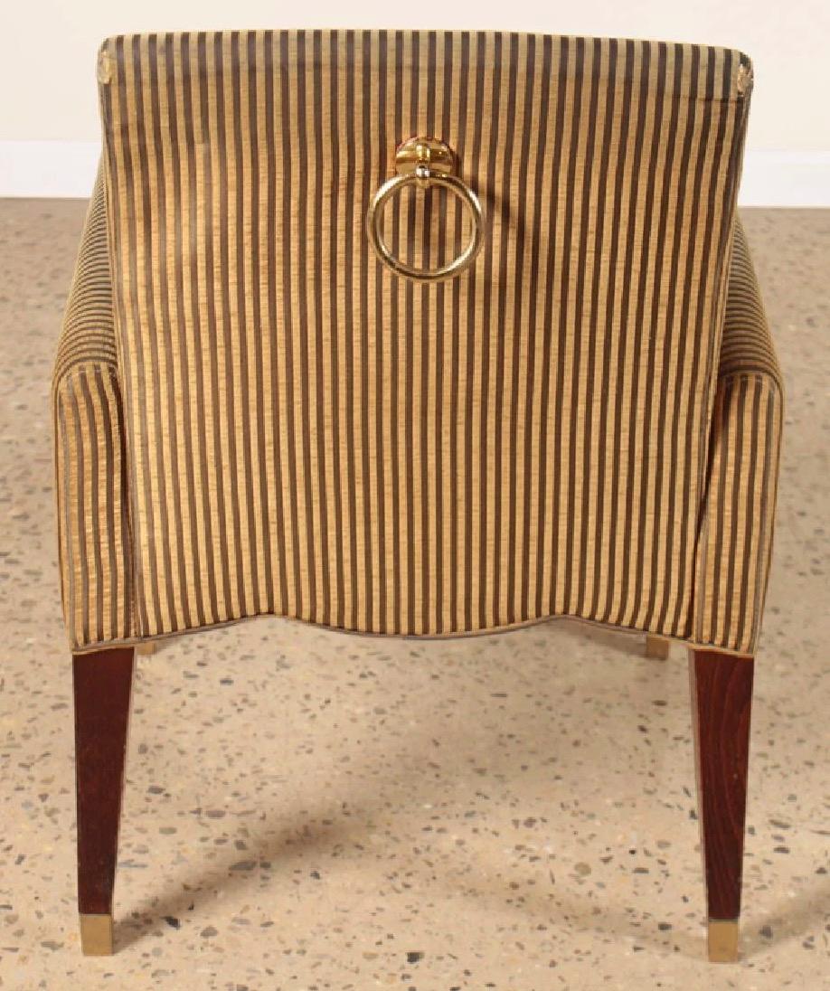 20th Century Olivier Gagnère Striped Armchairs For Sale