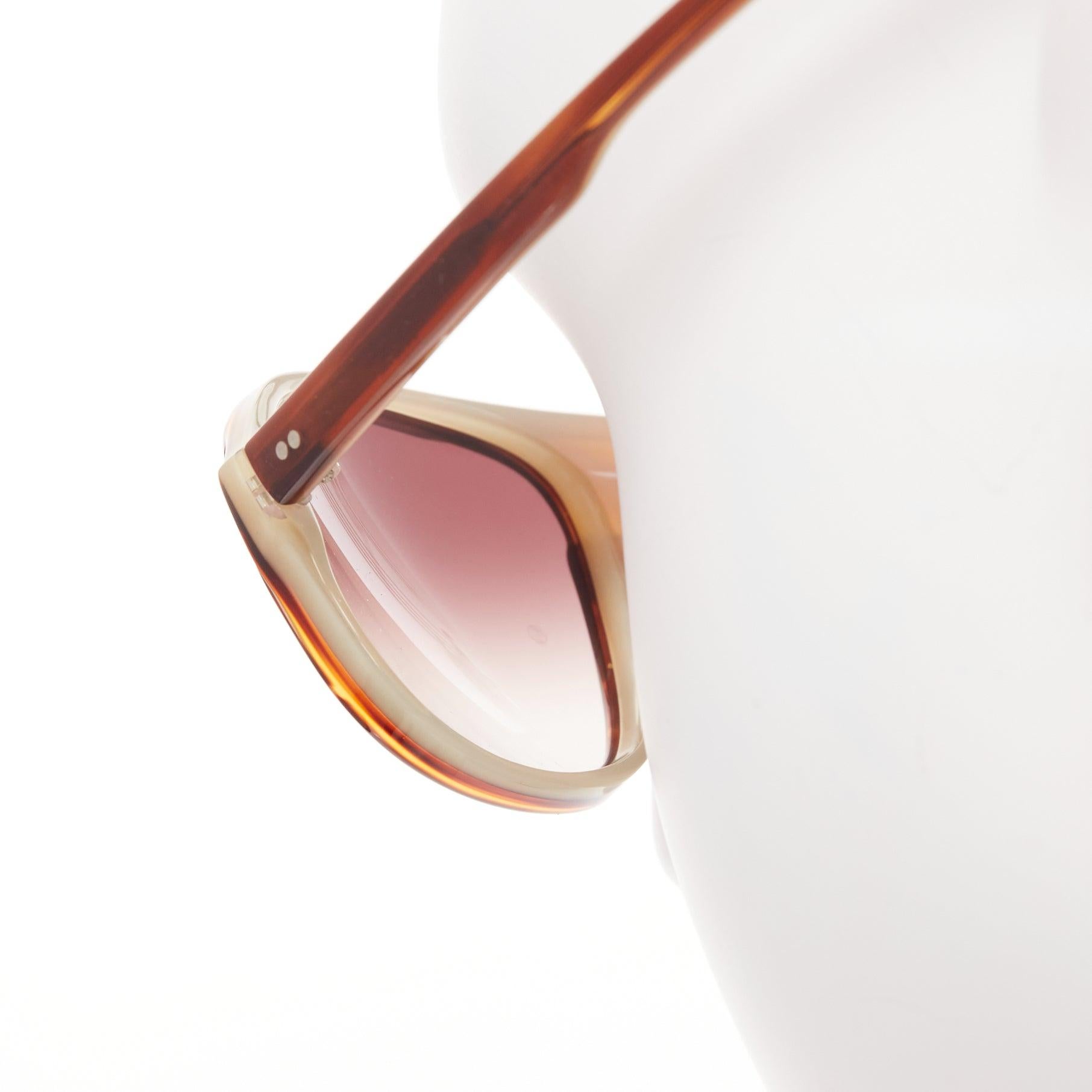 Occhiali da sole aviator OLIVIER GOLDSMITH Carl marrone scuro maculato in vendita 1