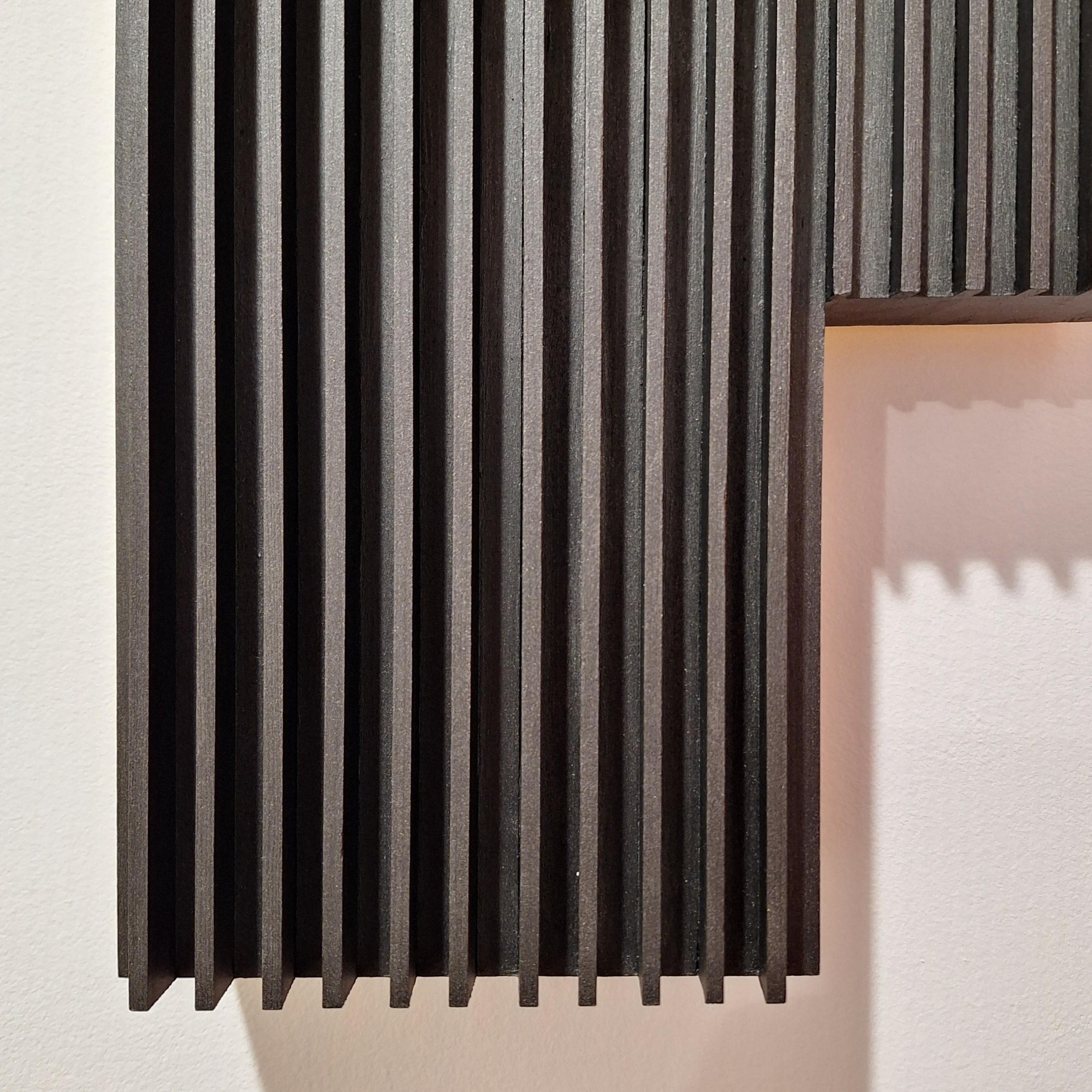 Carré vertical II - geometric contemporary modern painting relief For Sale 2