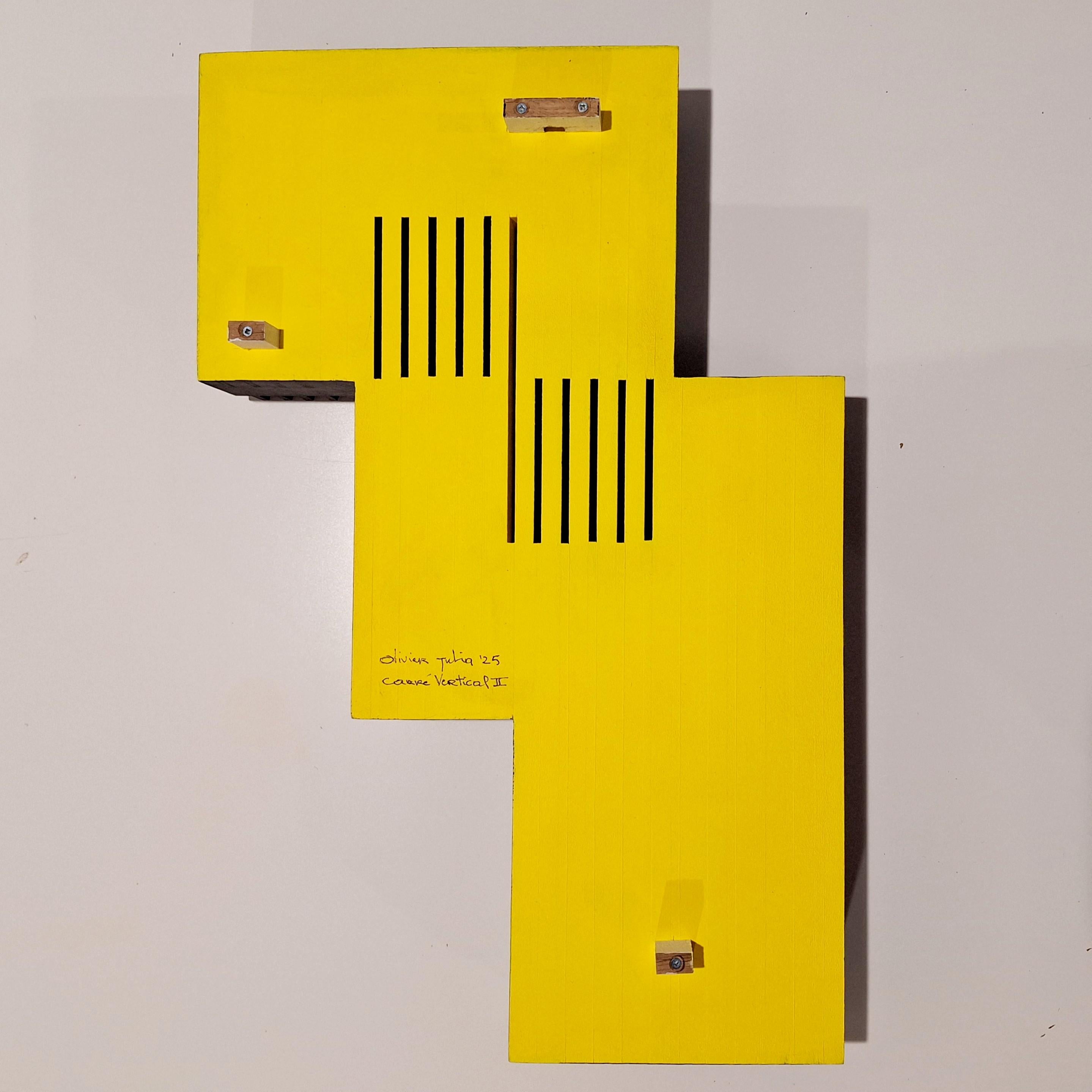 Carré vertical II - geometric contemporary modern painting relief For Sale 3