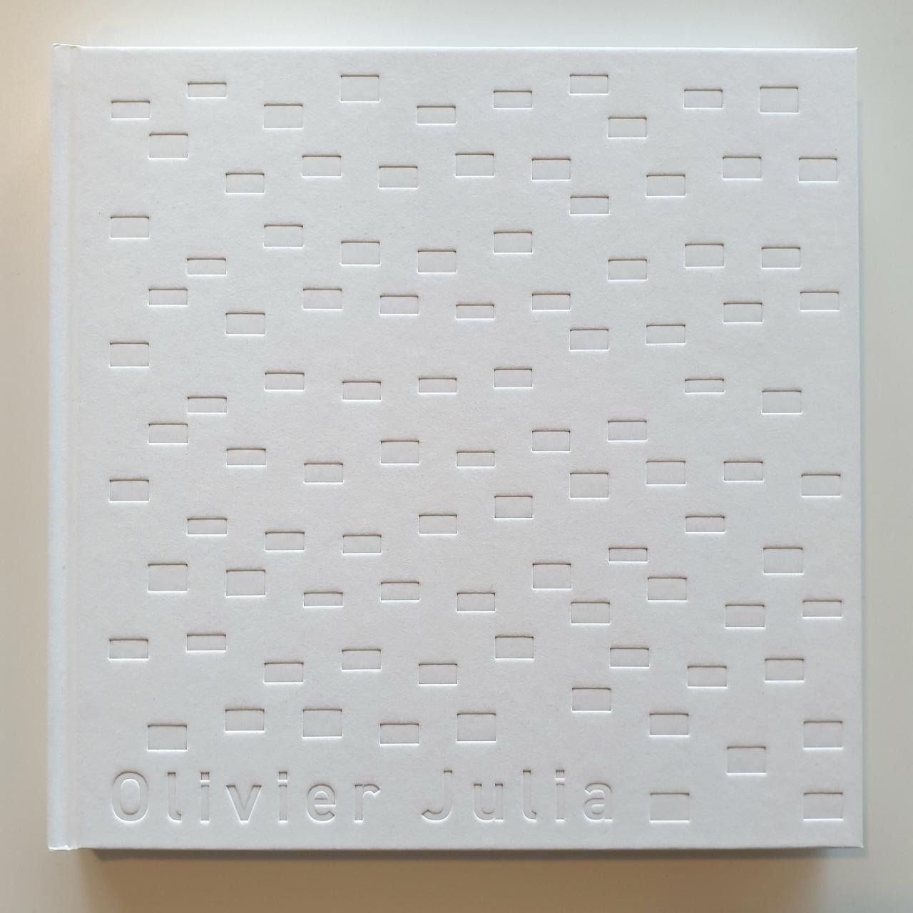 Confusion ritmique III no. 10/10 is one of a series of three different medium size contemporary modern sculpture painting relief by French-Dutch artist Olivier Julia. The relief is made from wood and finished with a mixture of anthracite grey and