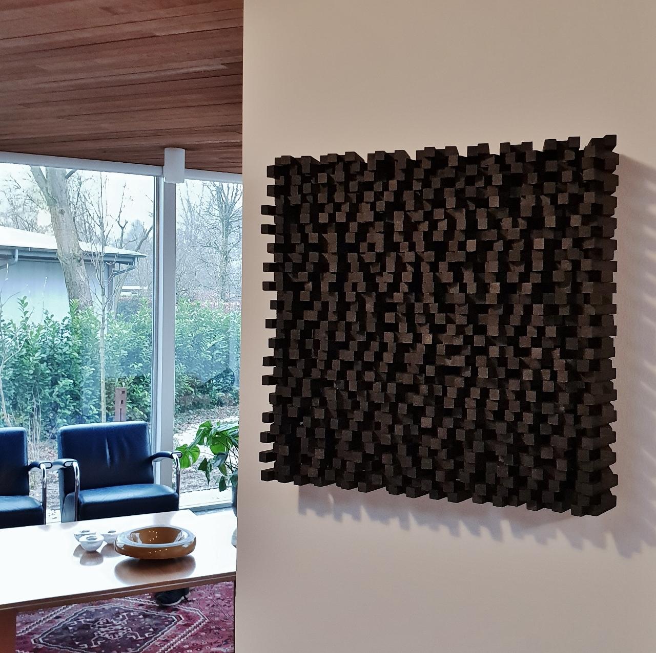 Confusion ritmique III no. 8 - contemporary modern geometric sculpture painting - Painting by Olivier Julia