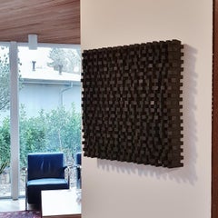 Contemporaneo moderno grigio nero pittura scultura rilievo Confusion ritmique