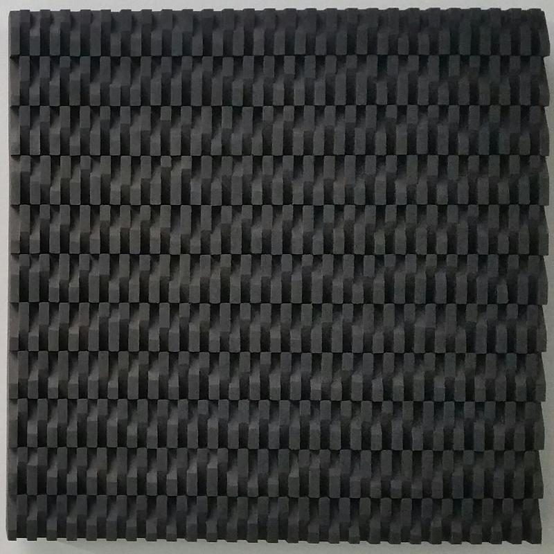Contemporary modern grey black painting sculpture relief Entrelacements II
