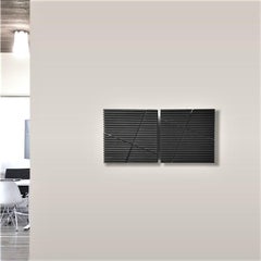 Diagonales - contemporary modern geometric sculpture painting relief