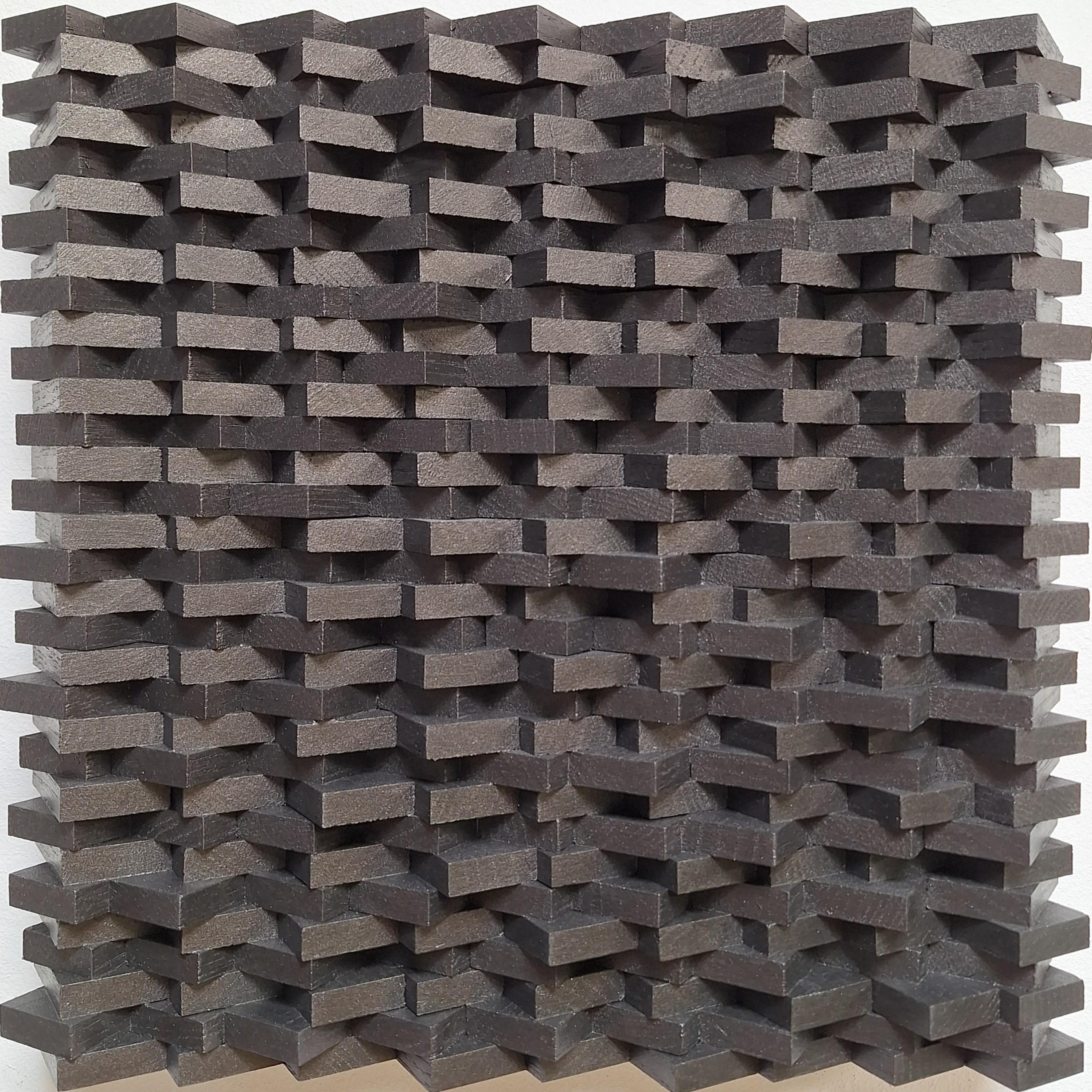 Lignes brisées - geometric contemporary modern painting relief