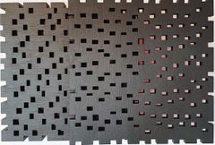 Reflexion ritmique I - contemporary modern geometric sculpture painting relief