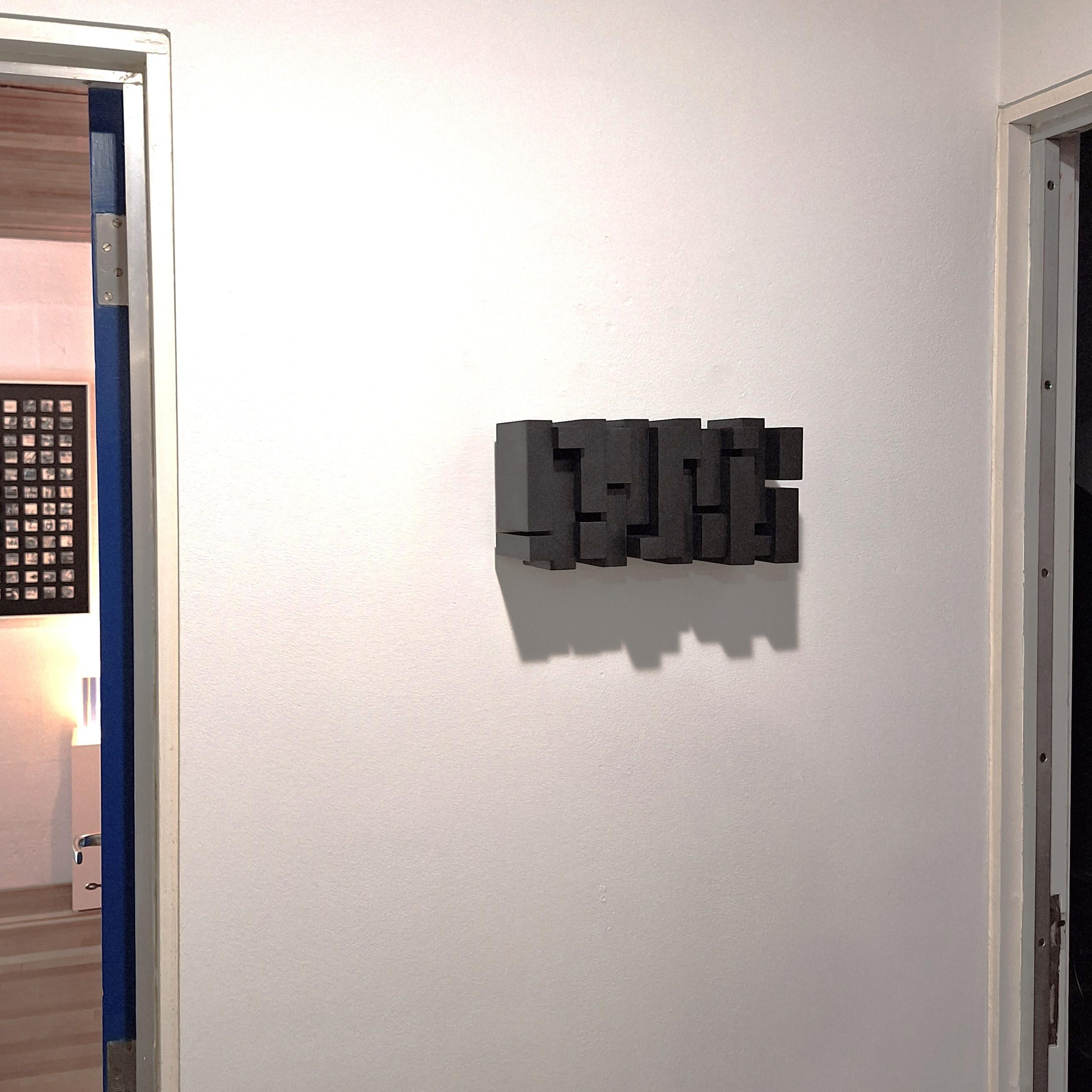 Rythme mural I - minimalist geometric contemporary modern painting relief - Painting by Olivier Julia